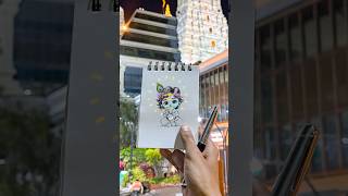 Peace…🌼🦚 #krishna #iskcon #iskcontemple #art #peace #artist #gopal #krishnaart