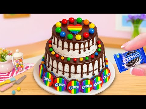 Twin Cake With Rainbow Oreo Cookies 🎂 Dripping Oreo Chocolate Cake Ideas 💖 Cake In Wonderland