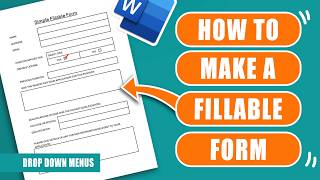 How to make a fillable form in MS Word