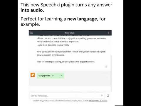 Chatgpt plugin| text to speech|Speechki #AI #yshorts,  #viralvideo,  #viral