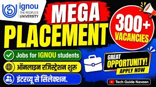 (Breaking News) Mega Placement (300+ Vacancies) Jobs for IGNOU Students | IGNOU Placement Drive 2026