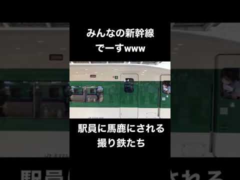 みんなの新幹線でーすwwwと馬鹿にされる撮り鉄たち