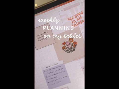 My Weekly Digital Planner, Aesthetic Digital Planning on my Samsung Tablet