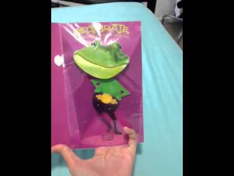Vivid talking frog card