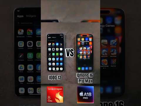 Iphone 16 Pro Max Vs IQOO 13 BGMI Speed Test #shorts #iphone16promax #pubg #bgmi