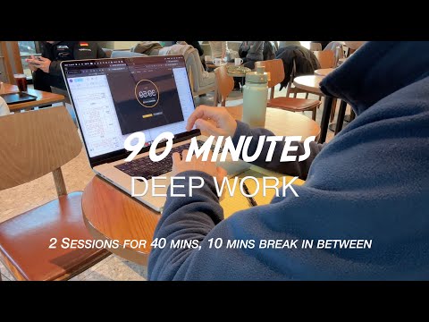 [DEEP WORK with me] Pomodoro 40 + 40 / at Cafe with smooth jazz background sound_#2