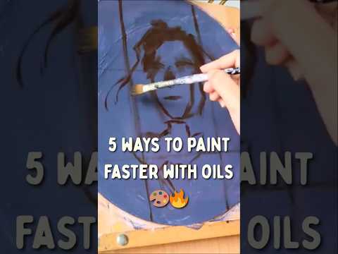 Paint faster with oil paints — 5 beginner-friendly time-saving tips 🎨 #oilpainting  #art #arttips
