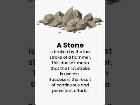 A Stone is broken by the last stroke of the hammer.#@videocreator6474 #shorts #motivational#shorts