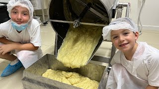 How Soap is Made 🧼 Soap Factory Tour with Oliver and Lucas  🫧