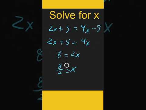 Linear equation of one variable solve for x #math #maths #mathstricks  #linearfunctions