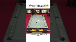 Unbelievable match ending 😮 Fast clearance by Hiten Patel #billiards #shorts