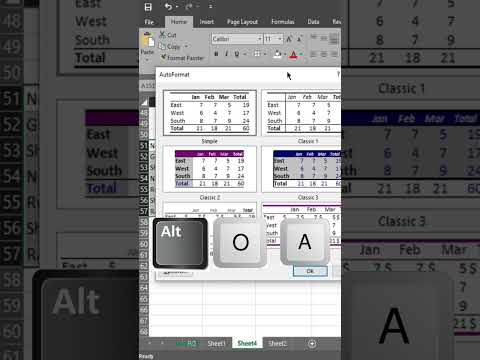 Setup table within 30 seconds by #Autoformat in #excel  #exceltips #exceltricks @learningtech1