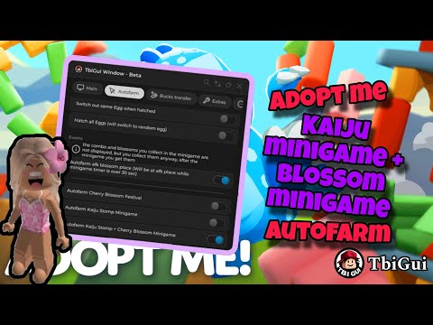 Roblox Adopt Me Kaiju Minigame and cherry blossom minigame autofarm script / hack