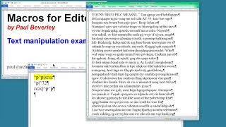 Text manipulation example