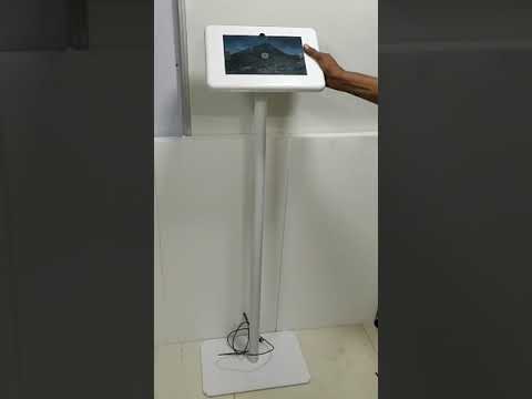 Round floor kiosk stand Rotate & tilt stand Odyssey by Precision Metal Works Mumbai