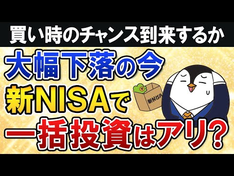 【よくある質問】株式相場が大幅下落中の今、新NISAで一括投資はアリ？買い時のチャンスは到来するか