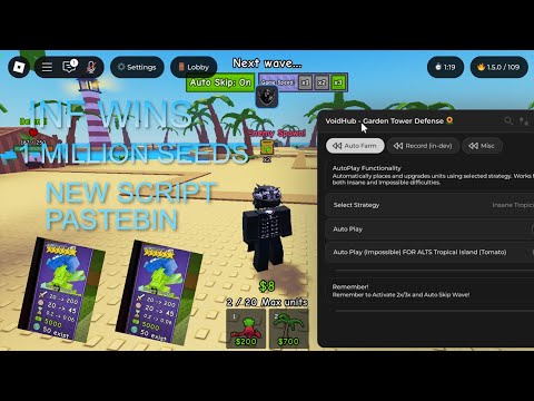 🐝 Garden Tower Defense Script - Auto Farm Seeds (1M A MINUTE) AND AFTER PATCH BEST METHOD
