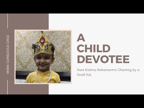 3 Yr Old Cute Kid Chanting Hare Krishna Hare Ram Mahamantra While Playing *Krishna Conscious Child