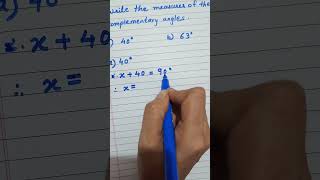Complementary angles