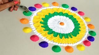 #16 Easy rangoli for beginners  Rangoli design Simple kolam designs |@Simpledesignkolangal
