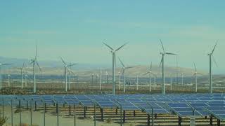 Hybrid Wind-Solar Power Park | Horizontal Axis Wind Turbine (HAWT) | Renewable Energy [4K]