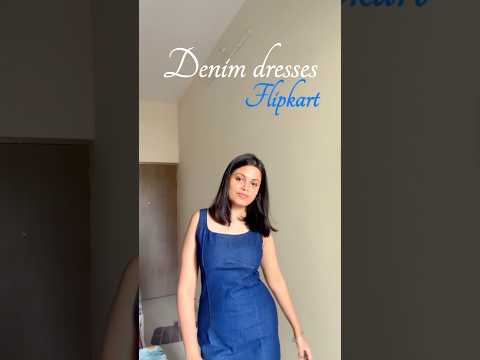 Denim dress from flipkart#flipkart#flipkarthaul#denimdress#birthdaydress#ashortaday#viralreels #grwm