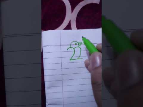 how to draw birds with number  Parrot