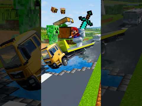 Cars vs Mega Big Water Pit - BeamNG.Drive