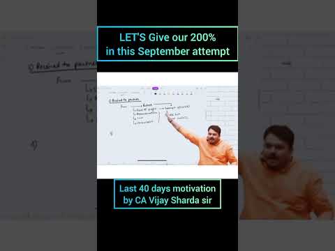 last 40 days Motivation by @CAVijaySarda #studyadvice #study #studymotivation #ca #explore #shorts