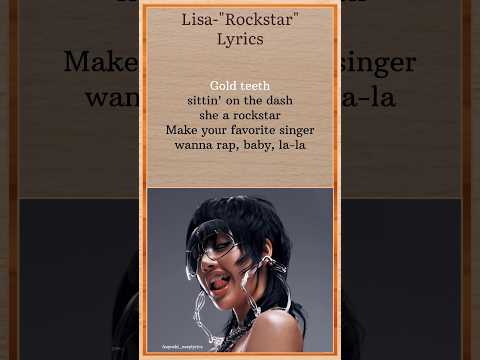 Lisa-"Rockstar" Lyrics #lisa #blackpink #rockstar #shorts #songlyrics