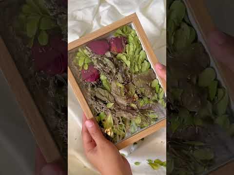 Shadow Wooden Box Frame for Dried Flowers #woodenbox #flowers #driedflowerarrangement #driedflower