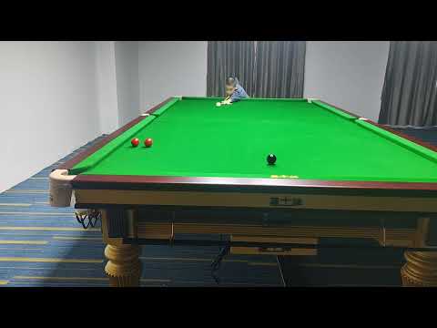 Training my 8 year old student Guan Hanlin at Yushan International Billiards Academy China