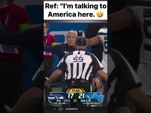 REF TAKING TO AMERICA 🗣️#nfl #football #funny #referee #akexkemp #sundaynightfootball  #america