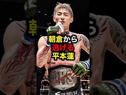 朝倉から逃げる平本蓮#格闘技#mma#rizin#朝倉未来#平本蓮