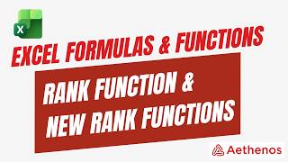 Excel Formulas and Functions - RANK Function and new RANK Functions