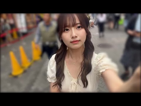 【ノーブラ散歩】道頓堀を歩いていたら…【ちくぽち】