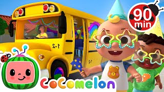 Wheels on the Party Bus! Hapy Birthday JJ 🥳🚌 | CoComelon | Nursery Rhymes for Babies