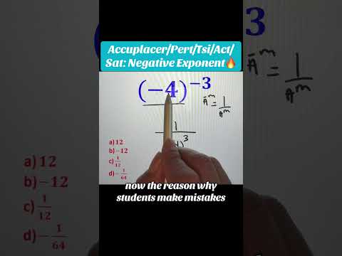 Accuplacer/Sat: Can you simplify with the negative exponent rule? #maths #algebra #fyp #exponents