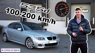 BMW 535D + Chiptuning 300++++  100-200km/h Gyorsulás mérés #kibaszottmérés #100-200
