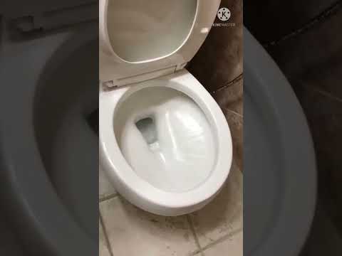 Reverse flushing toilet