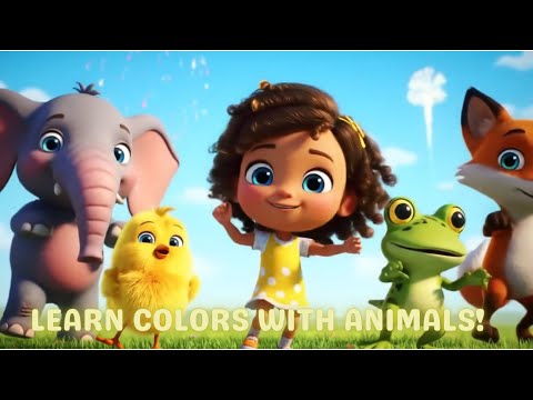 🎨 Learn Colors with Animals | 3D Dance Song for Toddlers & Kids