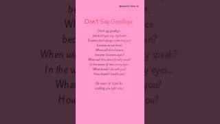 "Don't Say Goodbye💔🥺"|#emotionalquotes #englishthoughts #ytshorts #shortsfeed