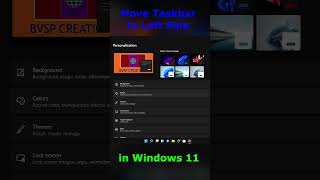 #Shorts | Windows 11 Taskbar on Left Side of Screen | Move Windows 11 Taskbar to Left |How to Videos