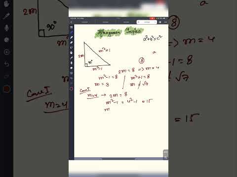 Pythagorean Triple. #algebra #math #education #exam #geometry #graph
