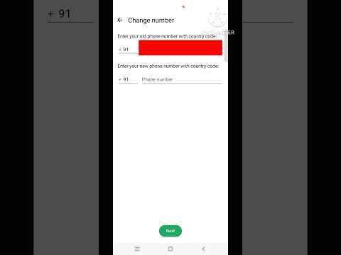 WhatsApp change number
