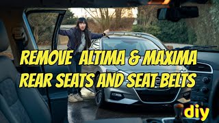 How To Remove Nissan Altima Maxima Rear Seats (DIY)