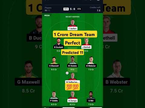 REN vs STA | Ren vs Sta Dream11 Team | Ren vs Sta Dream11 Prediction | Dream11 Prediction Today