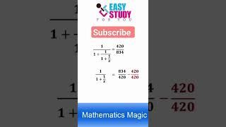 Mathematics Magic #matholympiadquestion #mathematics