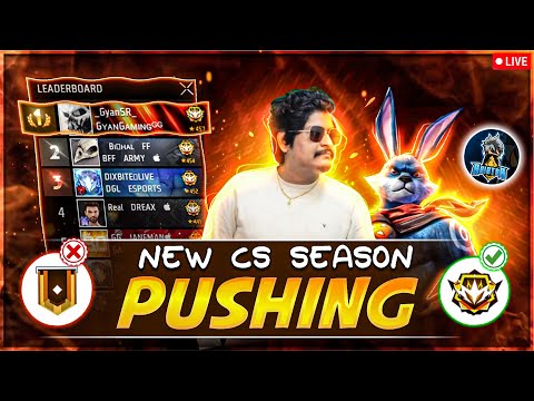 GYAN SR LIVE WITH GYANGAMING & RAISTAR PUSH REGION TOP 1 GRANDMASTER DAY 3