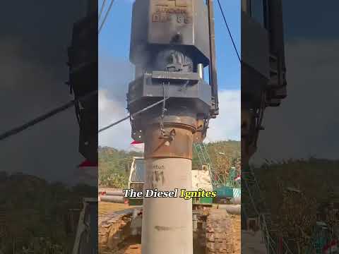 How Builders Blast Steel Into Solid Ground #knowledge #heavymachinery #construction